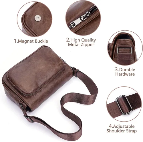 Vista 5 de HKCLUF Small Crossbody Bags Purse for Women Vegan Leather Small Hobo Purse Women's Shoulder Bags