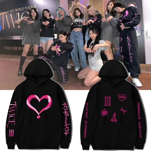 Vista 2 de Kpop Twice - Sudadera con capucha Nayeon Momo Sana Tzuyu con bolsillo, suéter
