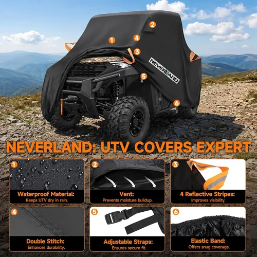 Vista 5 de Neverland, 190T funda de almacenamiento impermeable universal para vehículo todo terreno