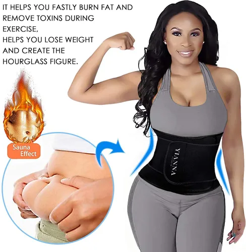Vista 5 de YIANNA Waist Trainer for Women Sauna Waist Trimmer Belt Tummy Band Sports Girdles