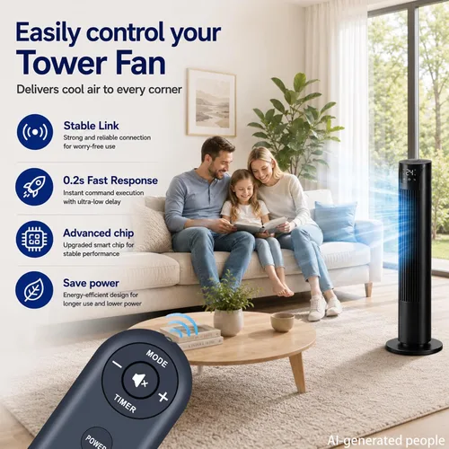 Vista 3 de Mando a distancia de repuesto compatible con ventilador de torre digital Cleanbreeze 32510411 Holmes de 36 pulgadas