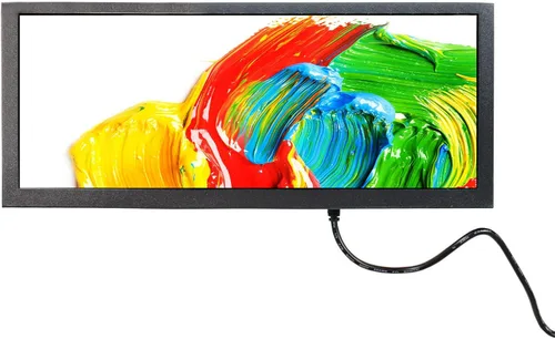 Vista 6 de VSDISPLAY Monitor LCD Android11 de 12,3 pulgadas 1920x720 IPS barra estirada LCD compatible con USB Autocopia reproducción automática salida