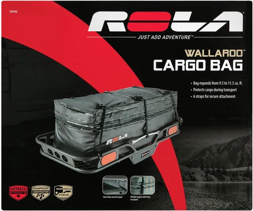 Vista 2 de Bolsa de carga para vehículo ROLA 59102 Wallaroo, impermeable, portaequipaje ampliable para acople, negro