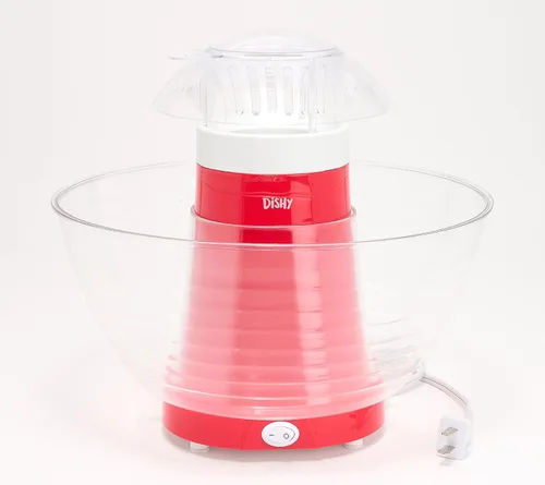 Vista 3 de DISHY - Máquina eléctrica de palomitas de maíz sin aceite para 17 tazas (azul)