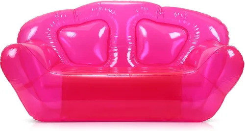 Vista 9 de Kigley Tumbona Inflable Sofá Hinchable Transparente Asiento de Sofá Inflable para Patio de Jardín Muebles de Aire Portátiles para Acampada Playa Azul