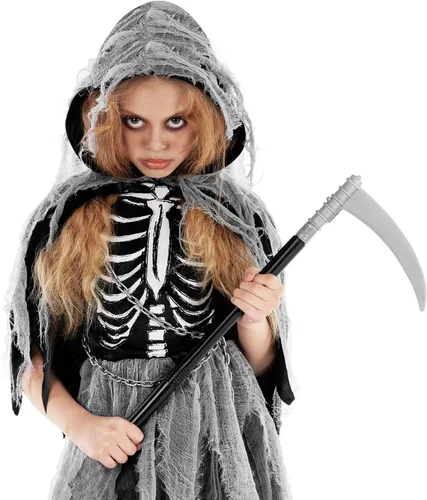 Vista 5 de Morph Disfraz de la parca para niñas, disfraz de la parca de Halloween, disfraz de la parca para niña