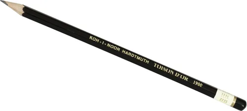 Vista 2 de Koh-I-Noor Toison d'Or - Lápiz de grafito, grado HB, paquete de 2 (FA1900.HBBC), negro