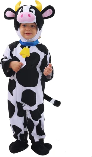 Vista 4 de Spooktacular Creations Disfraz de vaca bebé bonito conjunto de lujo para niños disfraz de fiesta de granja de Halloween