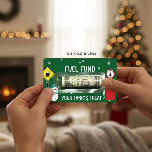 Vista 4 de Regalos para el Día del Padre, juego de soporte para dinero y dinero de gas, divertidas tarjetas de regalo en efectivo, soporte para dinero