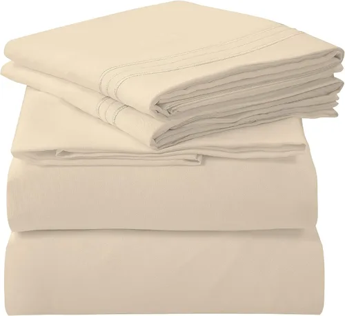 Vista 10 de ROYALE LINENS Juego de sábanas de 3 piezas para cama individual - Ropa de cama de microfibra cepillada suave de 1800 hilos - 1 sábana bajera