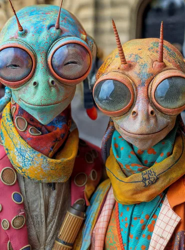 Vista 10 de Cross & Glory - Conoce a los alienígenas: Kael y Narae - Rompecabezas de 1000 piezas Historia de amor intergaláctica Rompecabezas alienígenas