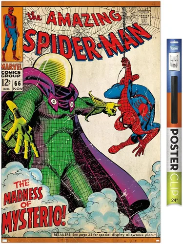 Vista 17 de Marvel Comics Spider-Man - Póster de pared Amazing Spider-Man #66, 22.4 pulgadas de largo x 14.7 pulgadas de ancho, versión enmarcada de madera