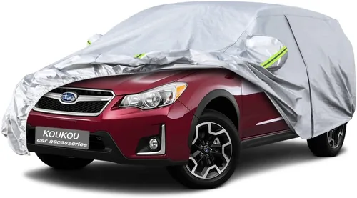 Vista 78 de KouKou Funda impermeable para automóvil SUV adecuada para BMW X1 de 2009 a 2025, 7 capas a prueba de viento para todo tipo de clima, cubierta