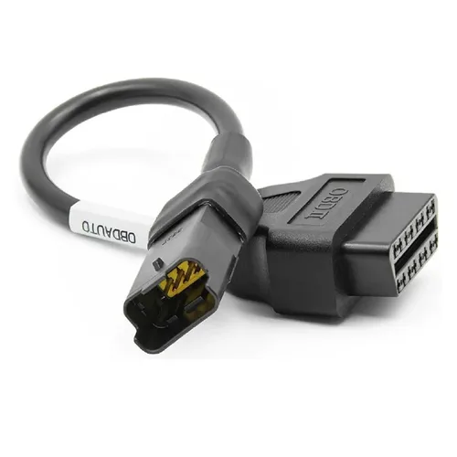 Vista 2 de Cable de motocicleta OBD compatible con Ducati 4 Pin Plug Cable de diagnóstico Cable de diagnóstico 2Pin a OBD2 4pin adaptador motocicleta coche