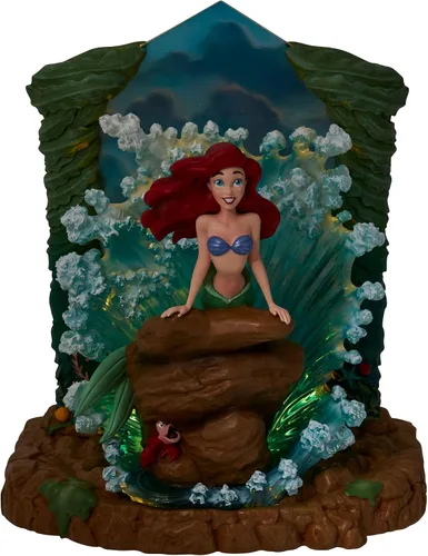 Vista 7 de Enesco Disney Showcase - Figura iluminada de Ariel Crashing Waves de La Sirenita, 9 pulgadas, multicolor