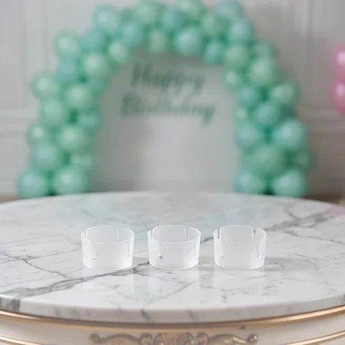 Vista 4 de IFAMIO Paquete de 50 anillos de globos de plástico, conector de arco de globos para decoración de aniversario, suministros de decoración de fiesta