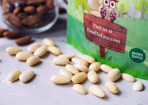 Vista 4 de Food to Live Almendras enteras blanqueadas orgánicas, 1.5 libras, sin OMG, crudas, sin pasteurizar, sin sal, keto, paleo, kosher, a granel, alto