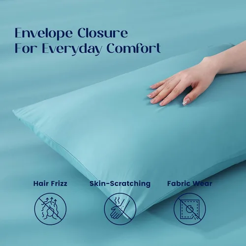 Vista 5 de Dream Valley® Fundas de almohada refrescantes para personas que duermen con calor, más suaves que la seda, juego de 2 fundas de almohada