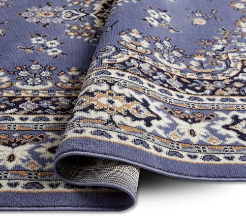 Vista 5 de Home Dynamix Premium Sakarya - Alfombra tradicional con borde de medallón, color azul campo, 9 pies 2 pulgadas x 12 pies 5 pulgadas, rectangular