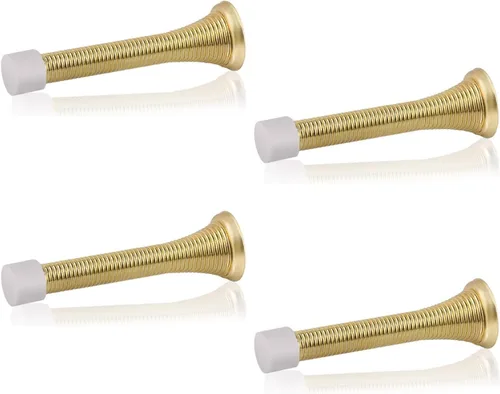 Vista 19 de HOMOTEK Paquete de 1 tope de puerta de resorte con parachoques de goma de 3-1/8", resorte flexible de servicio pesado, tope de puerta de pared