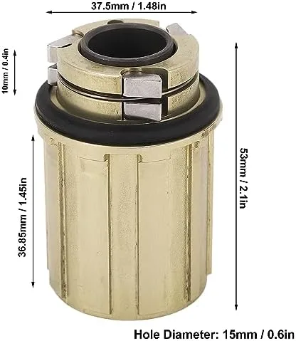 Vista 4 de Tbest Cuerpo Freehub con rodamientos, cuerpo Freehub de 11 velocidades, aleación de aluminio, 2 rodamientos 0.591 in agujero Freehub cuerpo