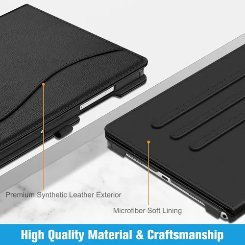 Vista 6 de Fintie Funda para Samsung Galaxy Tab A8 de 10.5 pulgadas modelo 2022 (SM-X200/X205/X207), cubierta trasera con soporte inteligente de visión Negro