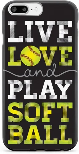Vista 13 de Inspired Cases - Compatible con iPhone Xs Max - Funda protectora con textura 3D para Apple iPhone Xs Max - Live Love & Play Softbol