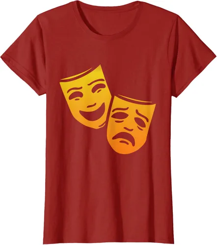 Vista 52 de Comedia y tragedia griega teatro máscaras camiseta