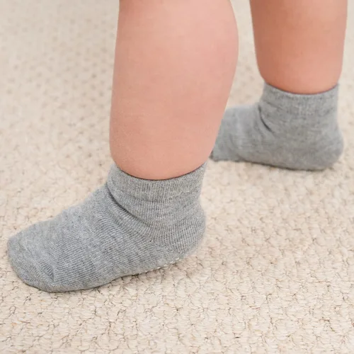 Vista 6 de ZAPLES Calcetines tobilleros antideslizantes para bebés con agarre antideslizante para niños y niñas, corte bajo para bebés y niños pequeños