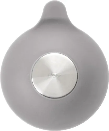 Vista 6 de OXO Good Grips Tapón para Tina de Silicona/Acero Inoxidable, Gris Drenaje de sellos de succión resistentes, se adapta a desagües estándar