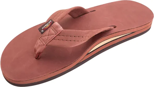 Vista 6 de Rainbow Sandals - Sandalias de cuero para hombre, doble capa con soporte de arco Buckskin