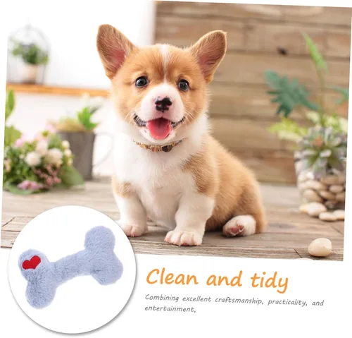 Vista 4 de Juguete masticable de peluche chirriante para cachorros de dentición, forma divertida interactiva y atractiva para reducir el comportamiento