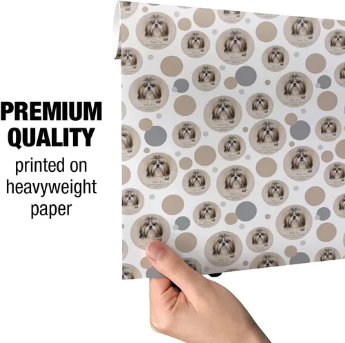 Vista 4 de GRAPHICS & MORE Rollo de papel de regalo Shih Tzu Dog Breed