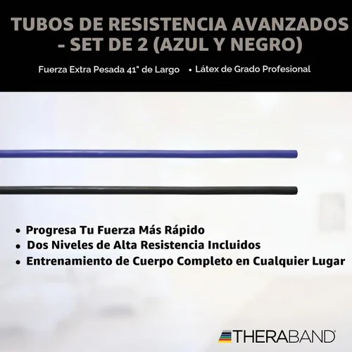 Vista 2 de THERABAND Resistance Tubes, Band, Exercise, Set