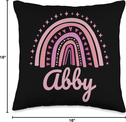 Vista 4 de Personalized Name Mothers Day outfit For Women Name - Almohada divertida para mujer, diseño de arcoíris rosa, 16 x 16 pulgadas, multicolor