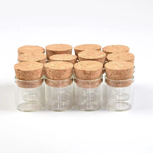 Vista 8 de Mini botellas de 0.1 fl oz de 0.866 x 0.984 in, tubo de ensayo de vidrio, almacenamiento para arena líquida, alimentos, botellas de bricolaje, 24