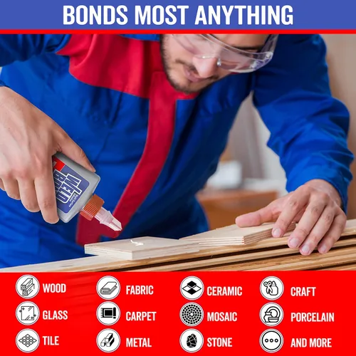Vista 2 de Weldbond Pegamento multiusos, se adhiere a la mayoría de cualquier cosa. Pegamento no tóxico, pegamento para madera o con manualidades de vidrio