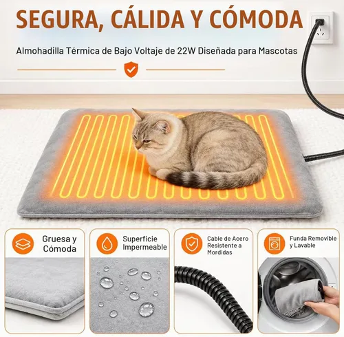 Vista 5 de Casa climatizada para gatos para exteriores, refugio de invierno aislado a la intemperie con base elevada y ventana transparente, puerta de escape