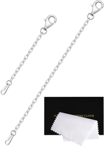 Vista 10 de Extensores de collar para mujer, chapados en oro de 14 quilates, extensores de collar duraderos, cadena de plata de ley 925 para pulsera y Dorado