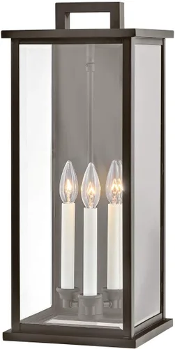 Vista 10 de Hinkley Weymouth Collection - Farol pequeño de pared para exteriores, dos luces, bronce aceitado