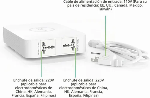 Vista 3 de Umi 110 V a 220 V Convertidor de voltaje Step up LX Series de computadora