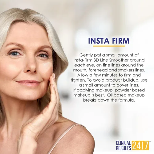 Vista 4 de Insta-Firm trabaja en minutos para levantar, firmes y suaves líneas, arrugas, ojos hinchados y patas de gallo - ¡instantáneamente! Tecnología