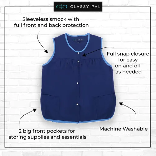 Vista 3 de Delantales con clase Pal Cobbler para mujer con bolsillos, talla grande, mandiles para mujer