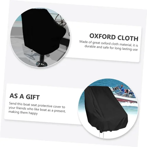 Vista 8 de Toddmomy Funda de asiento de capitán, fundas de asiento de barco, funda de silla plegable, fundas resistentes, cubierta de asiento de yate, funda