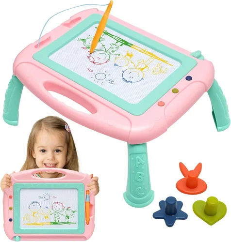 Vista 7 de Juguetes para niñas y niños pequeños, tablero de dibujo magnético para niñas y niños de 3 años, pizarra de garabatos con 1 bolígrafo para niños de 3