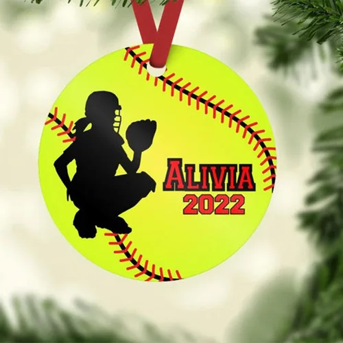 Vista 3 de Touber Adorno de Navidad personalizado para niños, adorno personalizado de recuerdo de ballet de bailarina