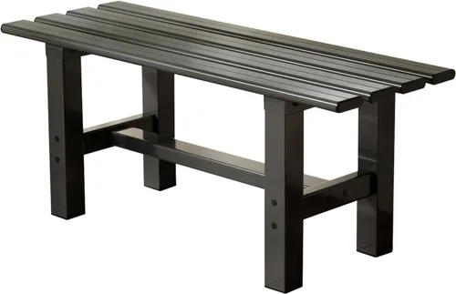 Vista 9 de TECSPACE Banco de aluminio de 70 pulgadas para exteriores, resistente a la intemperie, sin espalda, capacidad de carga de 550 libras, banco
