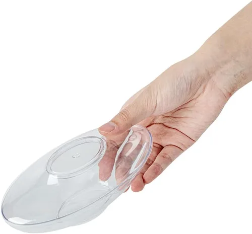 Vista 9 de Restaurantware Vasos de delicatessen de 5.5 onzas, 100 vasos ovalados de plástico para frutas, con tapas, vasos desechables de plástico transparente