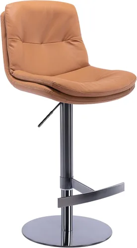 Vista 9 de Taburetes de bar de acero inoxidable de titanio negro, grado, silla de bar de piel sintética con respaldo, altura ajustable giratoria para encimera