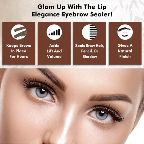 Vista 4 de Lip Elegance Sellador de cejas – Gel transparente impermeable para cejas para una sujeción extrema, 0.17 onzas (paquete de 2)